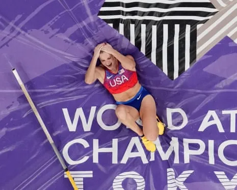 The American vaulter secures 3rd world pole vault title in nail-biting Japanese final