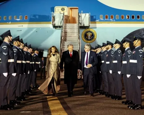 Donald Trump Touches Down in UK for Unprecedented Repeat State Visit Amid Demonstrations Assemble in Windsor