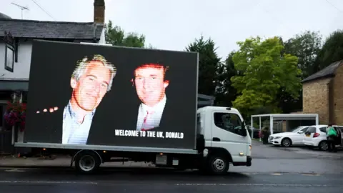 Four Arrests Carried Out Following Donald Trump and Jeffrey Epstein Images Projected on Royal Castle
